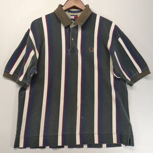 Tommy Hilfiger Vintage 90s Striped Cotton Polo XL